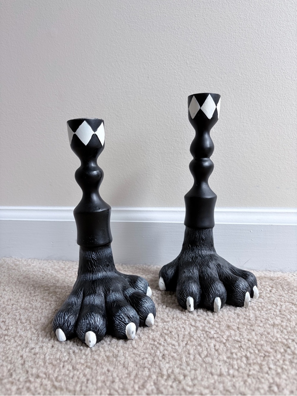 Michaels Ashland Cheshire Cat Leg Candle Holders-Set of 2